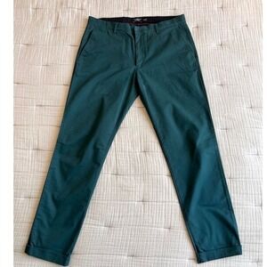 Club Monaco Connor Modern Slim Fit Teal Chinos Pants Mens 34x32